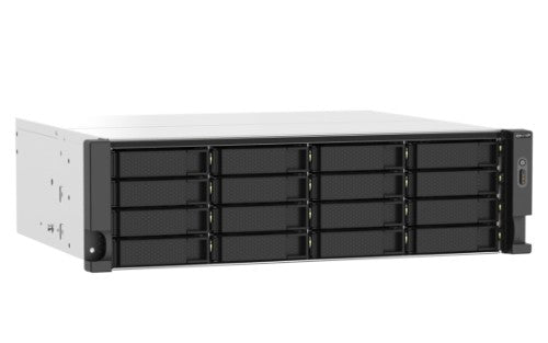 QNAP TS-1673AU-RP-16G NAS/storage server Rack (3U) Ryzen Embedded V1500B 16 GB DDR4 0 TB QNAP QTS Black, Gray
