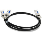 AddOn Networks DAC-Q56DD2Q282-5M-AO InfiniBand/fibre optic cable 98.4" (2.5 m) QSFP-DD 2x QSFP28 Black, Metallic