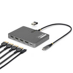 StarTech.com QUAD-USB-HDMI-ADAPT laptop dock/port replicator Wired USB 3.2 Gen 1 (3.1 Gen 1) Type-C Gray