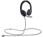 Logitech 981-000510 headphones/headset Wired Head-band Office/Call center Black