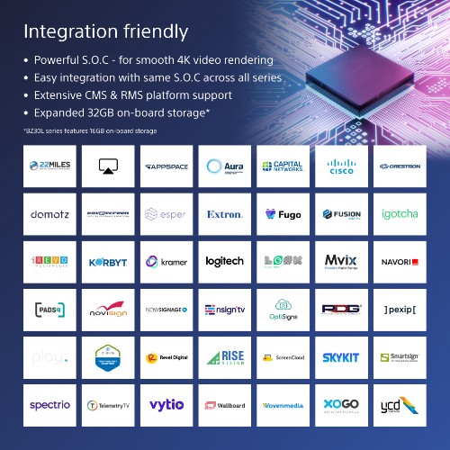 Sony FW-75BZ40L signage display Digital signage flat panel 75" LCD Wi-Fi 700 cd/m² 4K Ultra HD Black Android 24/7