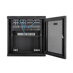 StarTech.com RK12WALHM rack cabinet 12U Wall mounted rack Black
