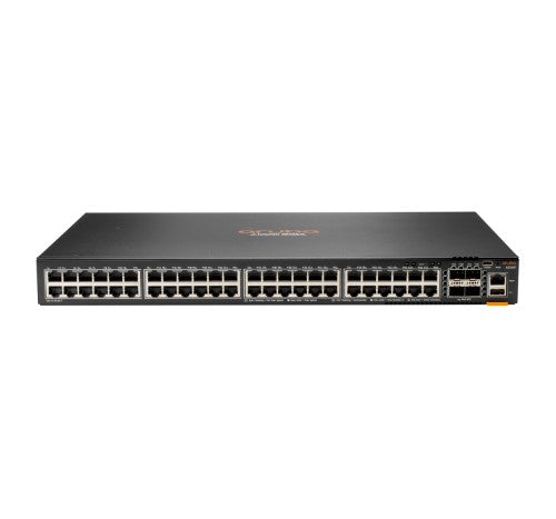 HPE Aruba 6300F 48-port 1GbE Class 4 PoE and 4-port SFP56 Managed L3 Gigabit Ethernet (10/100/1000) Power over Ethernet (PoE) 1U