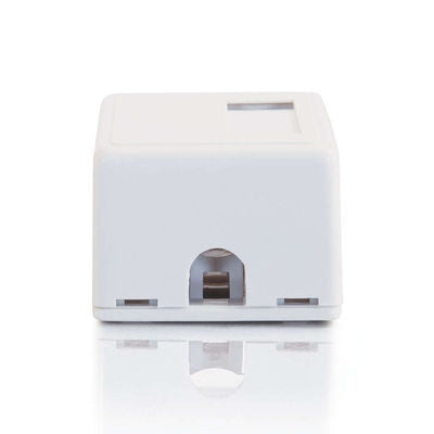 C2G Keystone Jack Surface Mount Box 1-Port Ivory