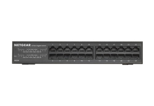 NETGEAR GS324 Unmanaged Gigabit Ethernet (10/100/1000) 1U Black