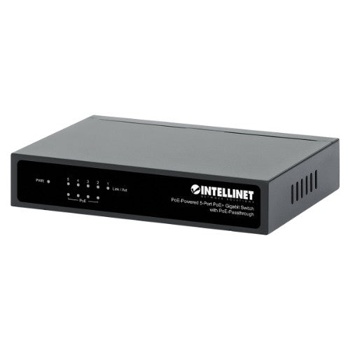 Intellinet PoE-Powered 5x Gigabit Gigabit Ethernet (10/100/1000) Power over Ethernet (PoE) Black