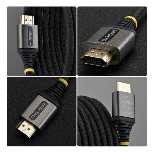 StarTech.com HDMI2-FLEX-4K60-50C HDMI cable 19.7" (0.5 m) HDMI Type A (Standard) Black, Silver