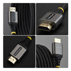 StarTech.com HDMI2-FLEX-4K60-50C HDMI cable 19.7" (0.5 m) HDMI Type A (Standard) Black, Silver