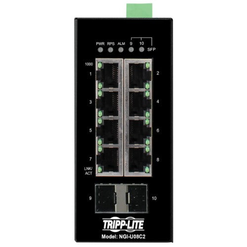 Tripp Lite NGI-U08C2 network switch Unmanaged Gigabit Ethernet (10/100/1000) Black