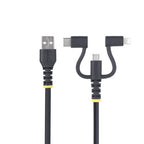 StarTech.com RLTCUB1MBK USB cable USB 2.0 39.4" (1 m) USB A Micro-USB B Black