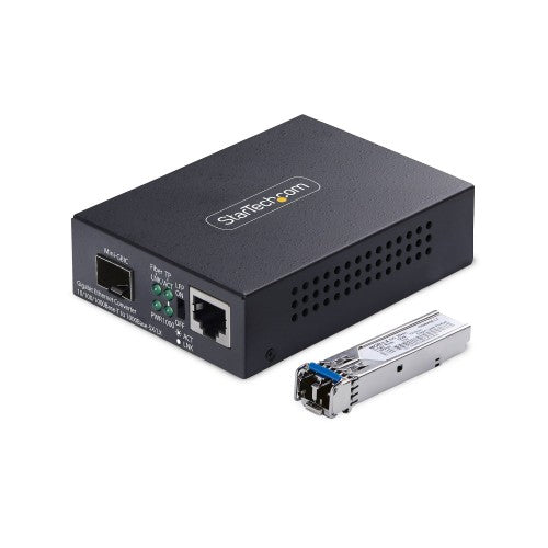 StarTech.com MCM1110SMLC20 network media converter 2000 Mbit/s 1310 nm Single-mode Black