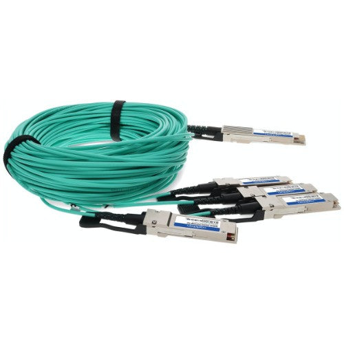 AddOn Networks Q400G-4Q56G-AOC5M-AO InfiniBand/fibre optic cable 196.9" (5 m) QSFP-DD 4x QSFP56 Turquoise