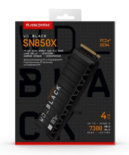Western Digital WD_BLACK SN850X NVMe 4 TB M.2 PCI Express 4.0