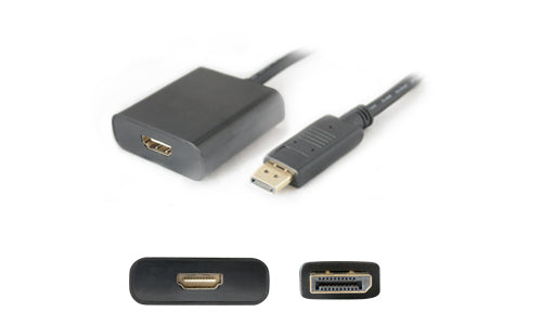 AddOn Networks Displayport - HDMI 7.87" (0.2 m) HDMI Type A (Standard) Black