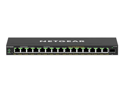 NETGEAR GS316EP Managed Gigabit Ethernet (10/100/1000) Power over Ethernet (PoE) Black