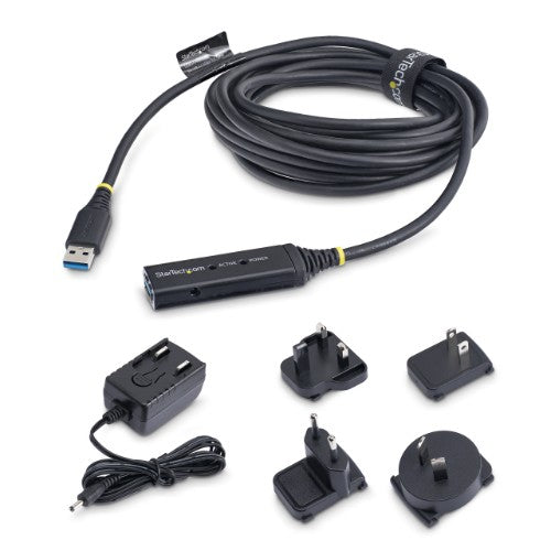 StarTech.com USB3AAEXT10M USB cable USB 3.2 Gen 1 (3.1 Gen 1) 393.7" (10 m) USB A 5 Gbit/s Black