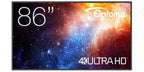 Optoma N3861K Digital signage flat panel 86" LED Wi-Fi 450 cd/m² 4K Ultra HD Black Android 11 24/7