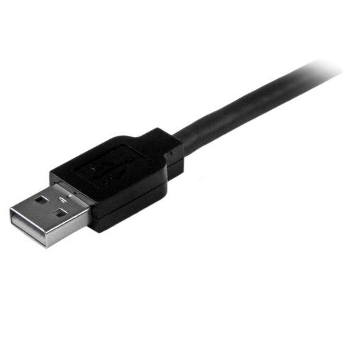 StarTech.com 15m USB 2.0, M/M USB cable 590.6" (15 m) USB A USB B 0.48 Gbit/s Aluminum, Black