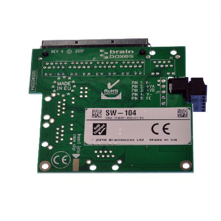 Brainboxes SW-104 network switch Fast Ethernet (10/100) Green