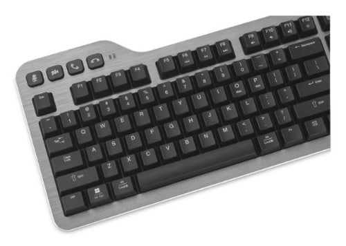 Kensington MK7500F QuietType Pro keyboard Home/Office USB + RF Wireless + Bluetooth QWERTY US English Aluminum, Black