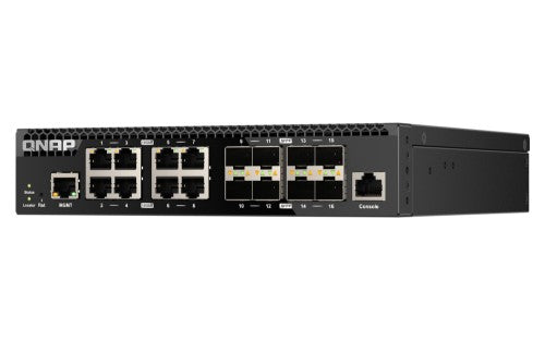 QNAP QSW-M3216R-8S8T-US network switch Managed L2/L3 10G Ethernet (100/1000/10000) 1U Black
