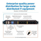 Eaton EHMAL620N power distribution unit (PDU) 8 AC outlet(s) 1U Black