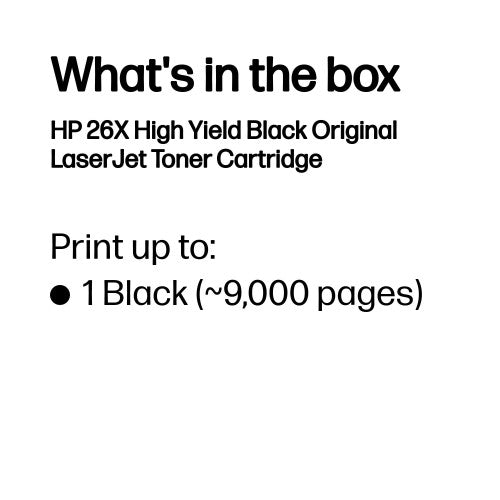 CF226X (26X) Toner black, 9K pages