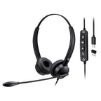 Adesso Xtream P4T-TAA Headset Wired Head-band Office/Call center USB Type-C / USB Type-A Black