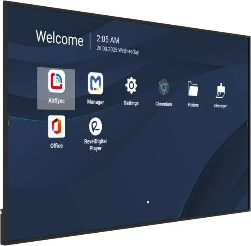 Viewsonic CDE8631-1C signage display Digital signage flat panel 86" LCD Wi-Fi 500 cd/m² 4K Ultra HD Black Built-in processor Android 14 24/7
