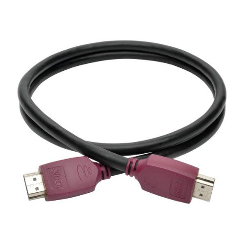 Tripp Lite P569-003-CERT HDMI cable 35.4" (0.9 m) HDMI Type A (Standard) Black, Burgundy