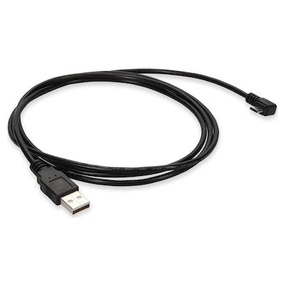 AddOn Networks USB2MICROUSBRT2M USB cable USB 2.0 78.7" (2 m) USB A Micro-USB B Black