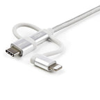 StarTech.com LTCUB6GR USB cable USB 2.0 70.9" (1.8 m) USB A Micro-USB B Silver