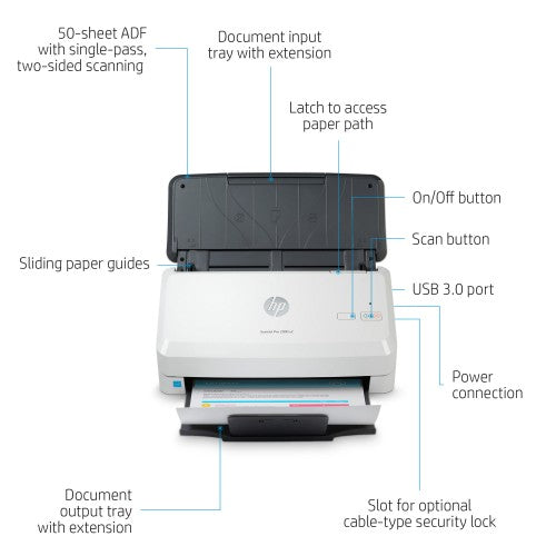 HP ScanJet Pro 2000 s2 Sheet-fed scanner 600 x 600 DPI A4 Black, White