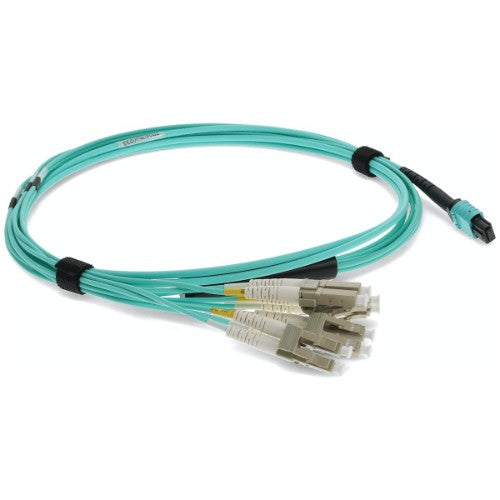 AddOn Networks ADD-MPO-4LC0-5M5OM4LZ fiber optic cable 78.7" (2 m) 8x LC LOMM OM4 Aqua color