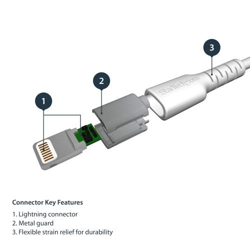 StarTech.com RUSBLTMM2M lightning cable 78.7" (2 m) White