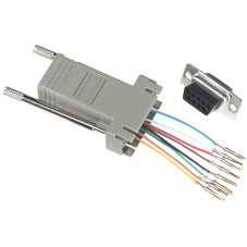 Black Box FA756 cable gender changer RJ-45 DB9 Gray