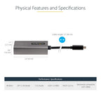 StarTech.com CDP2MDPEC USB graphics adapter 3840 x 2160 pixels White