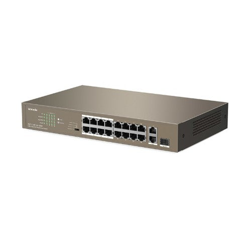 Tenda TEF1118P-16-150W network switch Unmanaged L2 Fast Ethernet (10/100) Power over Ethernet (PoE) 1U Black