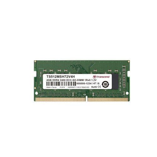 Transcend TS512MSH72V4H memory module 4 GB 1 x 8 GB DDR4 2400 MHz ECC