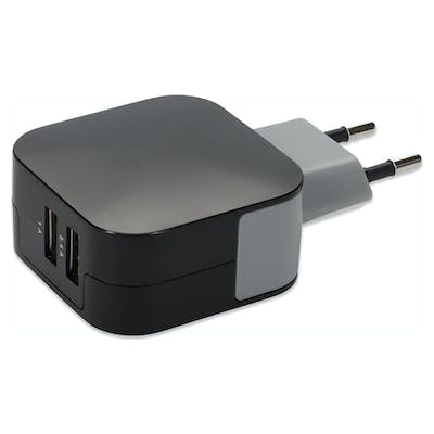 AddOn Networks USAC22USB534A mobile device charger Black, Gray Indoor