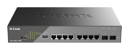 D-Link DSS-200G-10MP/E network switch Managed L2 Gigabit Ethernet (10/100/1000) Power over Ethernet (PoE) 1U Gray