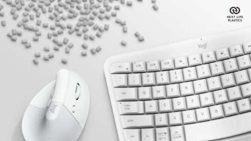 Logitech ERGO 920-013611 keyboard Mouse included Universal Bluetooth QWERTY US English White