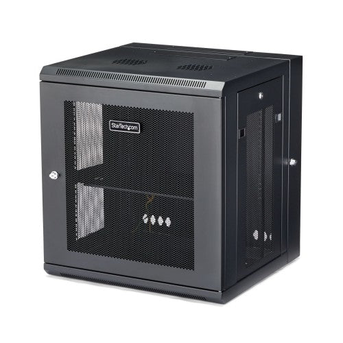 StarTech.com RK12WALHM rack cabinet 12U Wall mounted rack Black