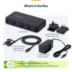 StarTech.com ST4300USB3V2-NA interface hub USB 3.2 Gen 1 (3.1 Gen 1) Type-C 5000 Mbit/s Black