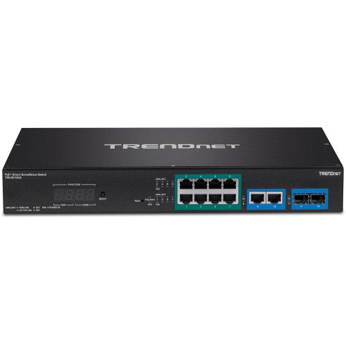 Trendnet TPE-3012LS network switch Managed Gigabit Ethernet (10/100/1000) Power over Ethernet (PoE) 1U Black