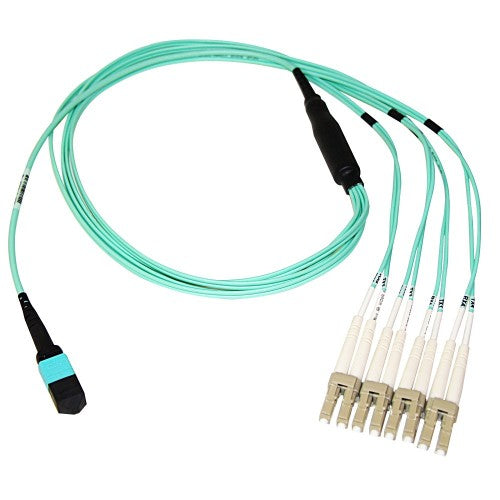 Axiom AXG96648 InfiniBand/fibre optic cable 315" (8 m) MPO/MTP 4x LC OFNP Aqua color