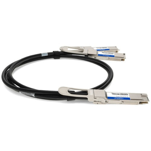 AddOn Networks DAC-Q56DD2Q282-5M-AO InfiniBand/fibre optic cable 98.4" (2.5 m) QSFP-DD 2x QSFP28 Black, Metallic