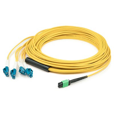AddOn Networks ADD-MPO-4LC5M9SMF fiber optic cable 196.9" (5 m) 8x LC OS2 Yellow