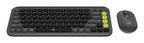 Logitech POP Icon Combo keyboard Mouse included Universal Bluetooth QWERTY English Granite, Green