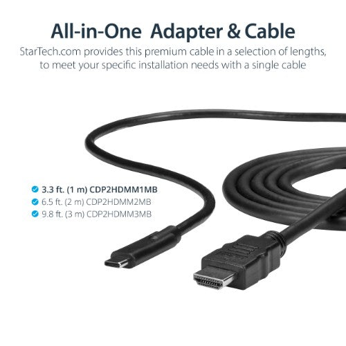 StarTech.com CDP2HDMM1MB video cable adapter 39.4" (1 m) USB Type-C HDMI Black